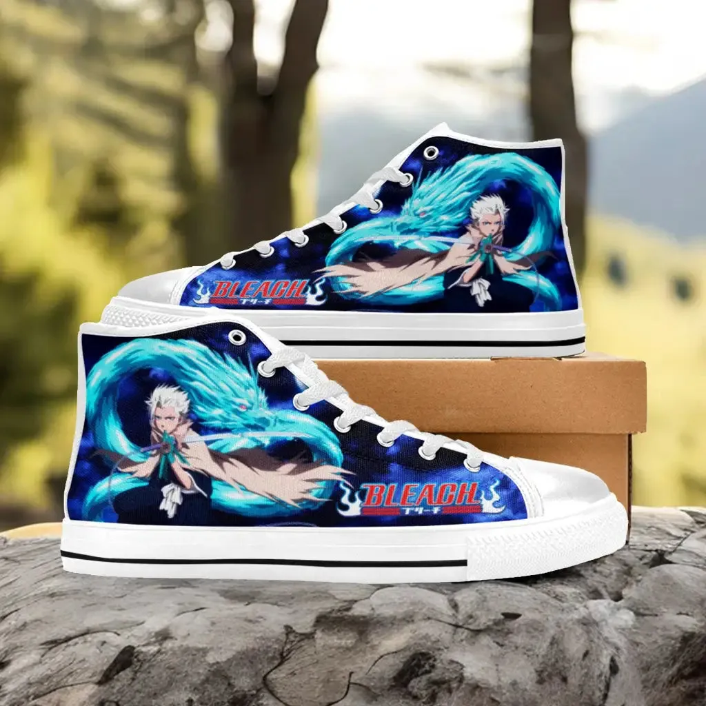Bleach Toshiro Hitsugaya Bankai Shoes High Top Sneakers for Kids and Adults