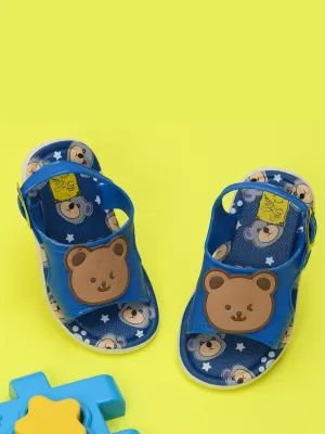 Blue Bear Applique Adventure Sandals for Kids