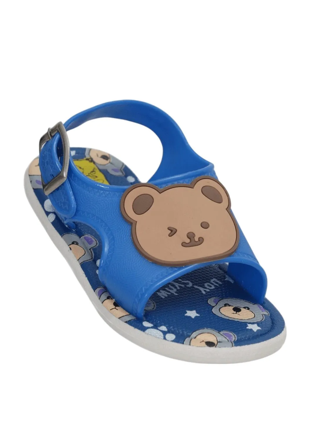 Blue Bear Applique Adventure Sandals for Kids