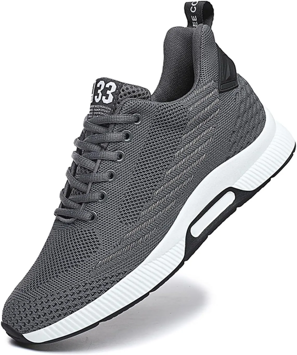 BMINFEE Men's Invisible Height Increasing Elevator Shoes Lightweight Sport Shoes Height-Boosting Breathable Lace up Sneakers 2.4 Inches