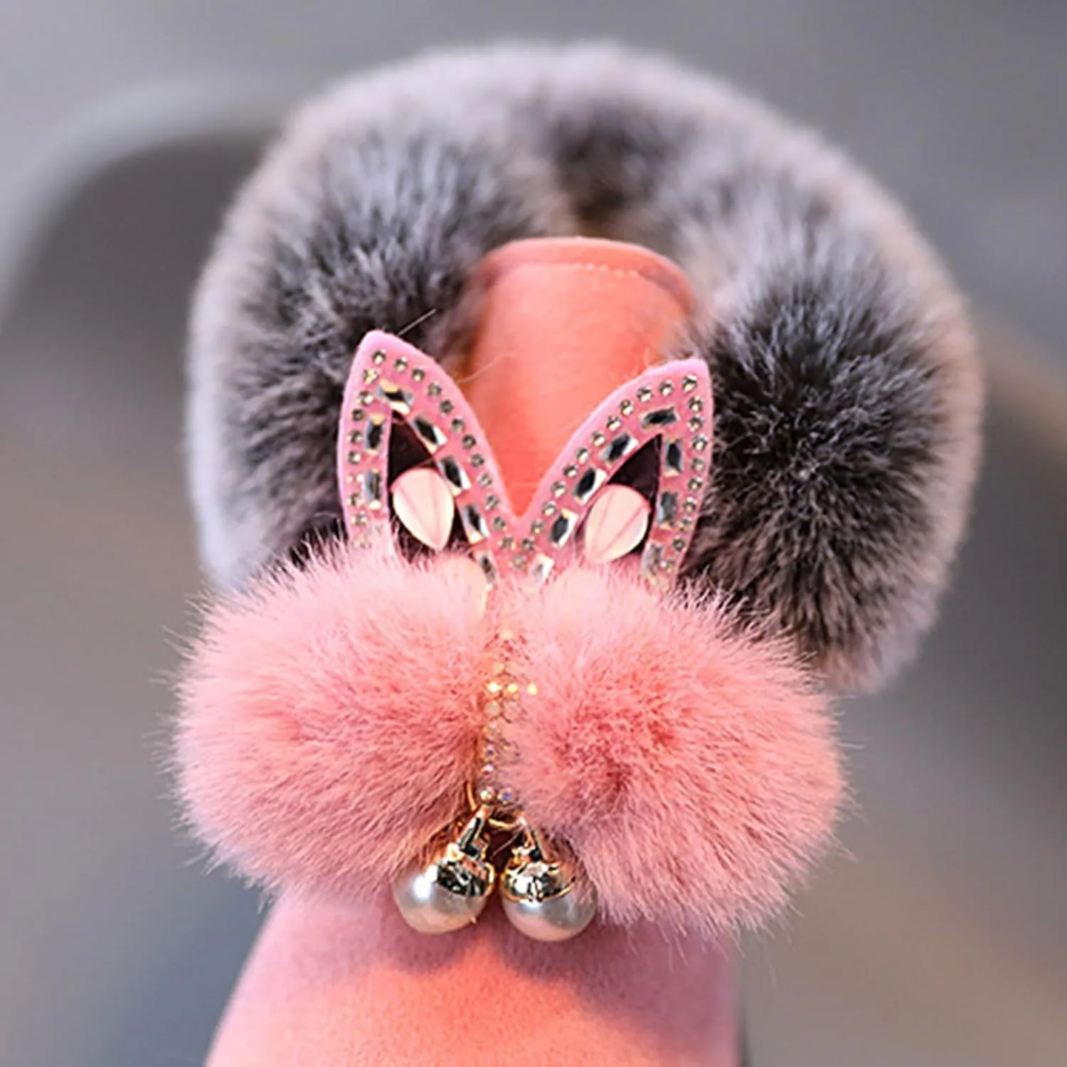 Boots for Girls Fuzzy Warm Winter Short Boots with Furry Faux Fur Lining Bootie Shoes for Kids Boys Hiking Outdoor Boots