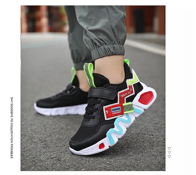 Boys Back To School Mesh Casual Sport Sneakers