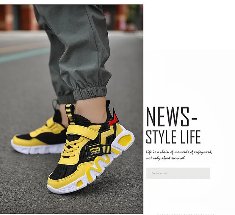 Boys Back To School Mesh Casual Sport Sneakers