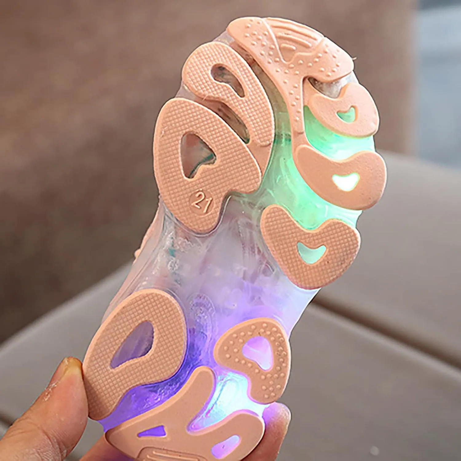 Boys Girls LED Sneakers Children Butterfly Print Lacing Breathable Soft Shoes Light Luminous Sport Shoes