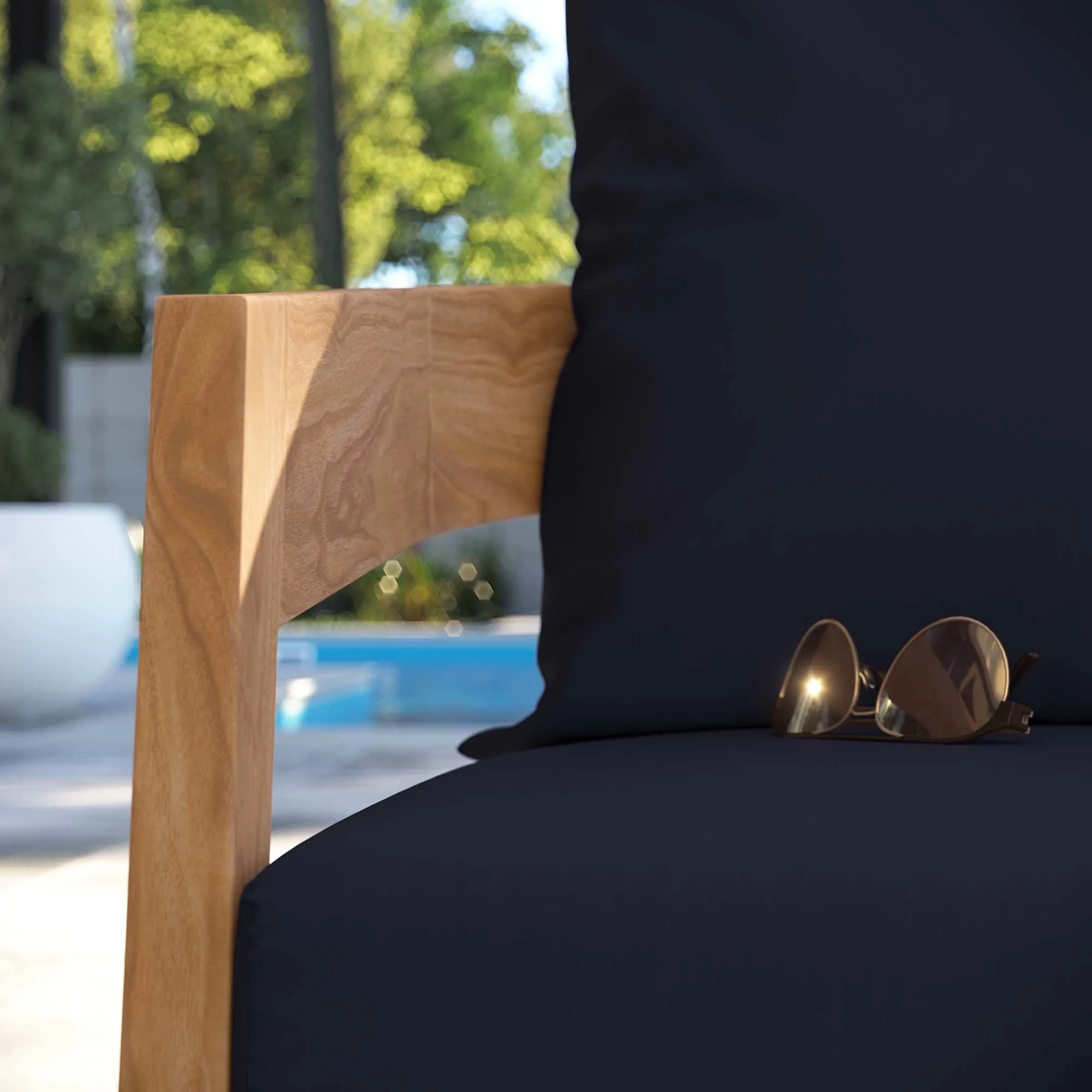 Brisbane Teak Wood Outdoor Patio Armchair by Modway