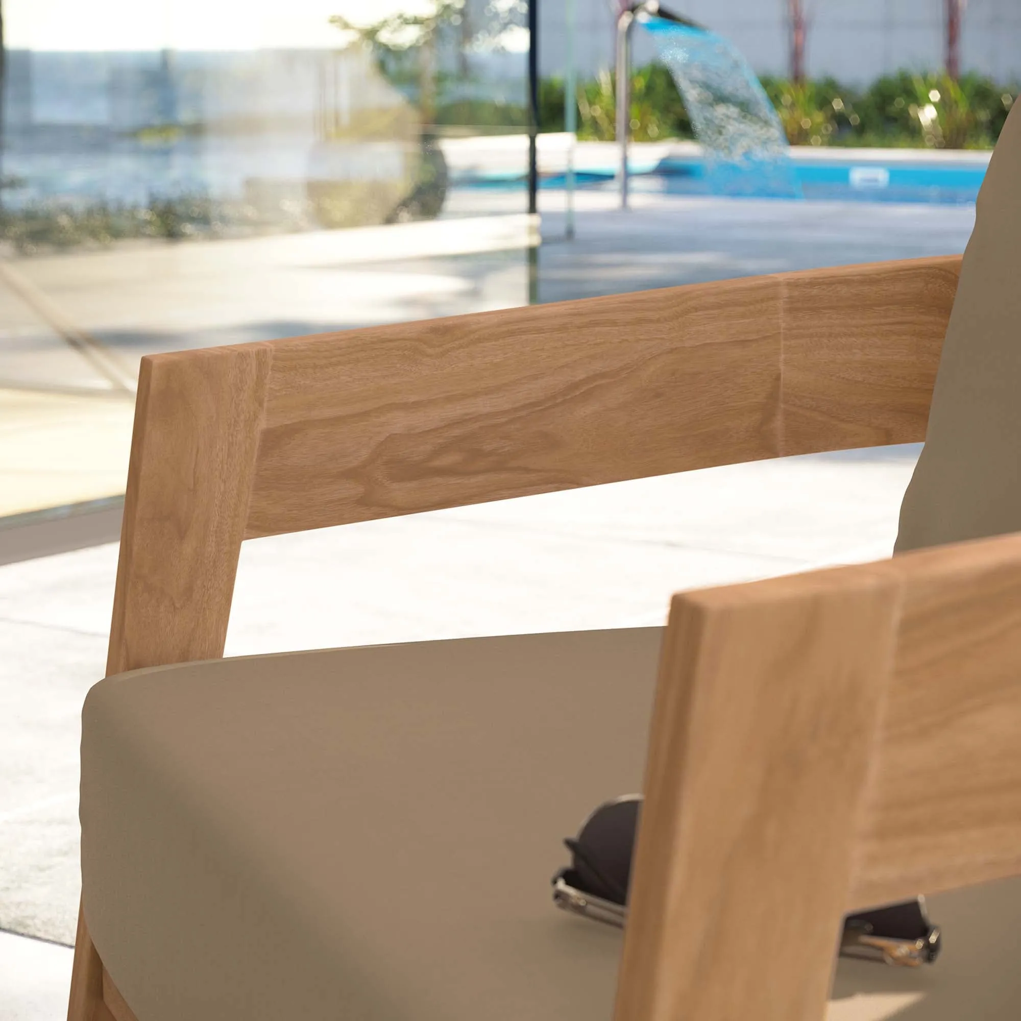 Brisbane Teak Wood Outdoor Patio Armchair by Modway