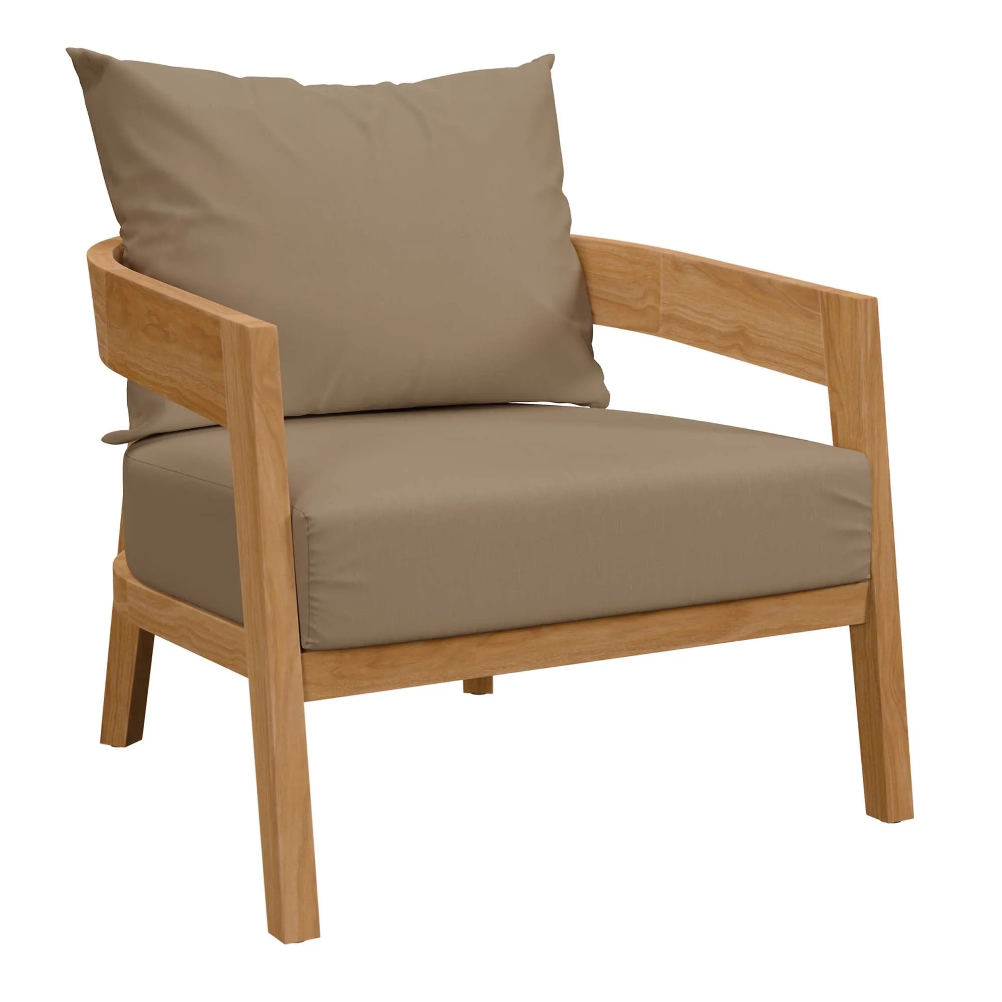Brisbane Teak Wood Outdoor Patio Armchair by Modway