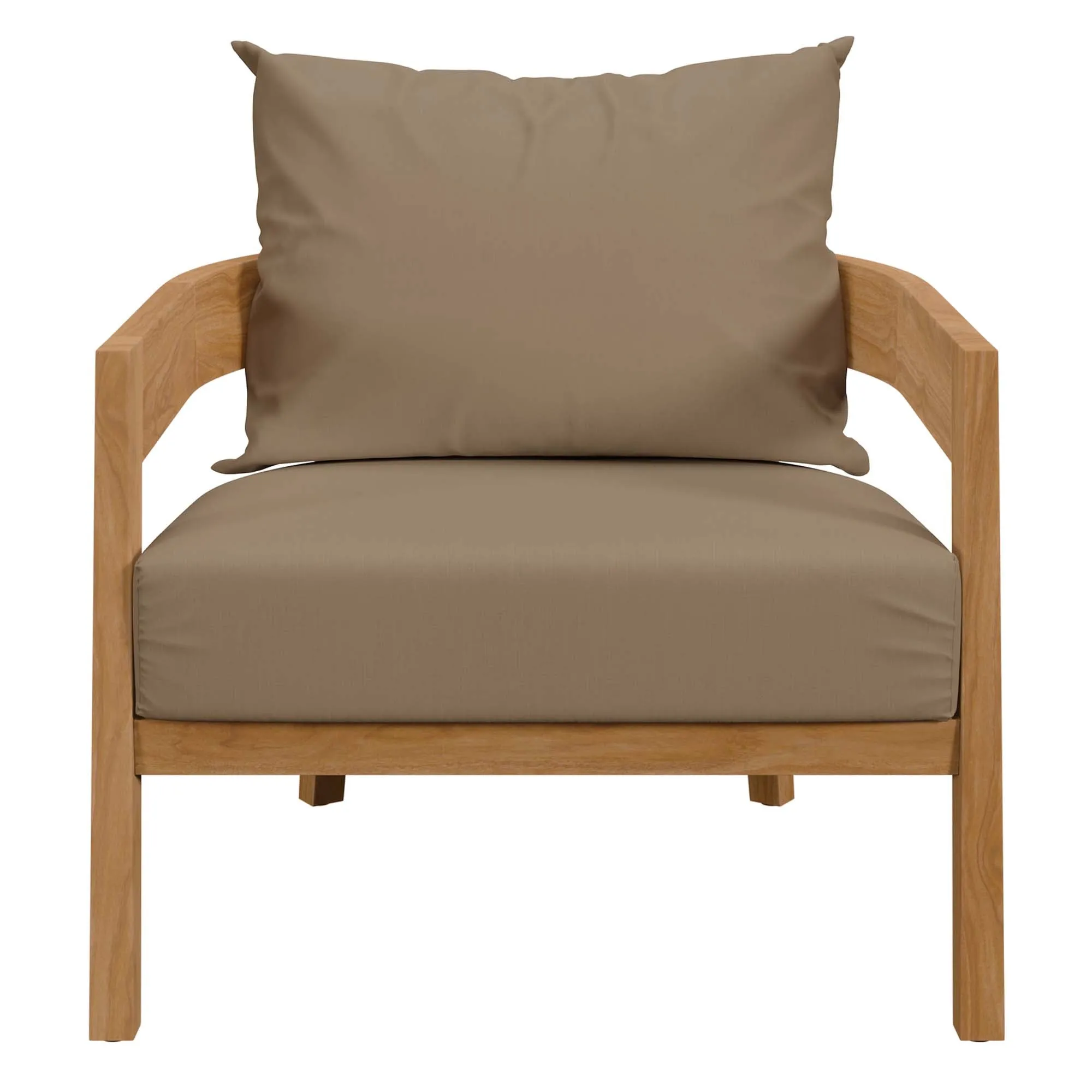 Brisbane Teak Wood Outdoor Patio Armchair by Modway
