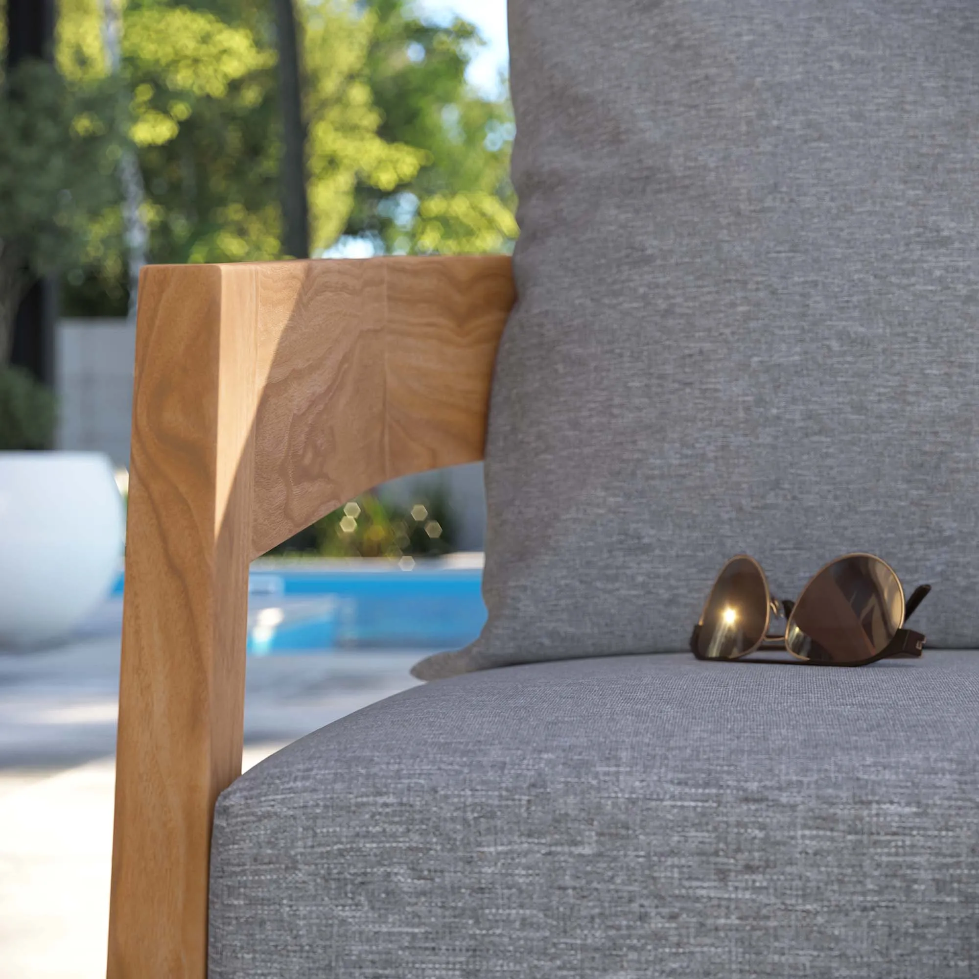 Brisbane Teak Wood Outdoor Patio Armchair by Modway