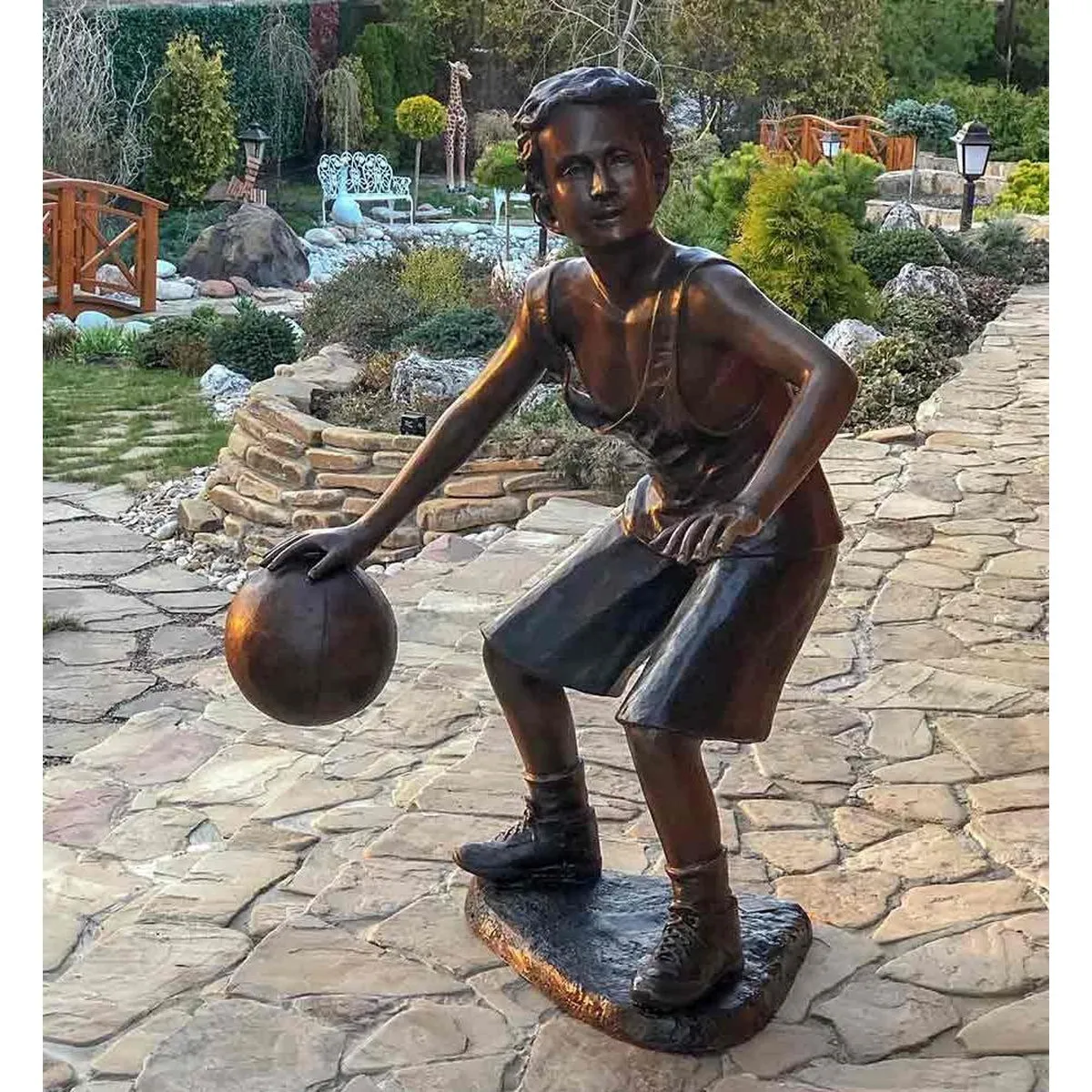 Bronze Basketball Statue