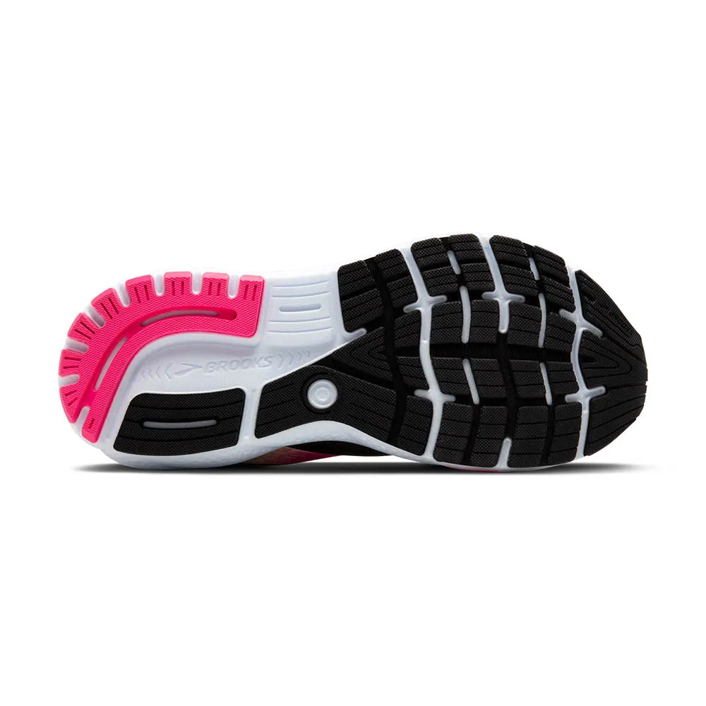 Brooks Ghost 16 (Womens) - Black/Pink/Yellow