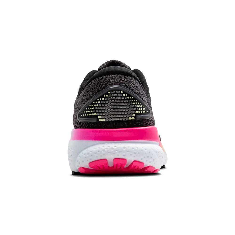 Brooks Ghost 16 (Womens) - Black/Pink/Yellow
