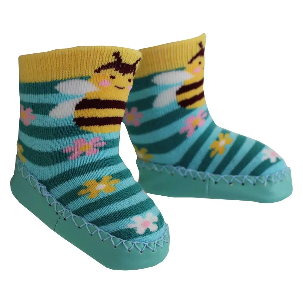 Bumble Bee Moccasin Slippers