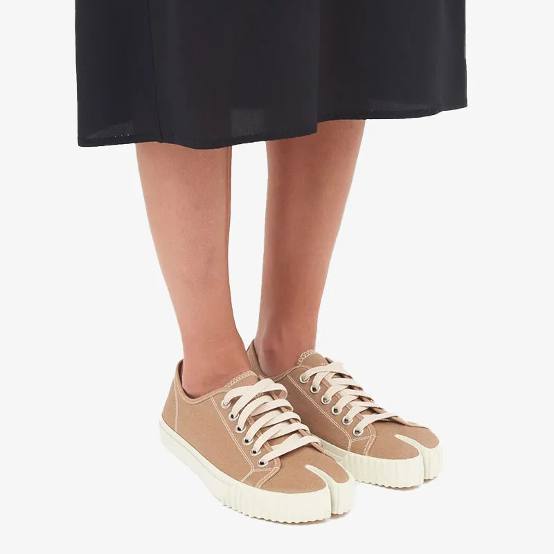 Camel Beige Tabi Low-Top Sneakers