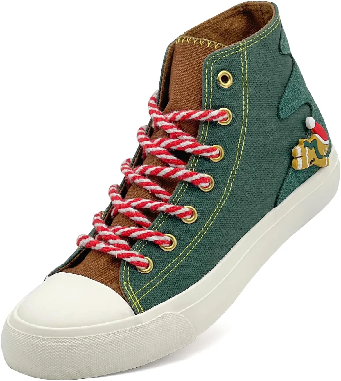 Canvas Shoes for Women Men Sneakers Fashion High Low Tops Christmas Shoes Classic Casual Tennis Running Walking Santa Shoes Unisex