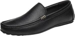 Casual Loafers for Mens Pu Leather Casual Solid Color Non Slip Anti-Slip Outdoor Slip-on