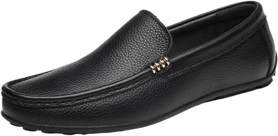 Casual Loafers for Mens Pu Leather Casual Solid Color Non Slip Anti-Slip Outdoor Slip-on