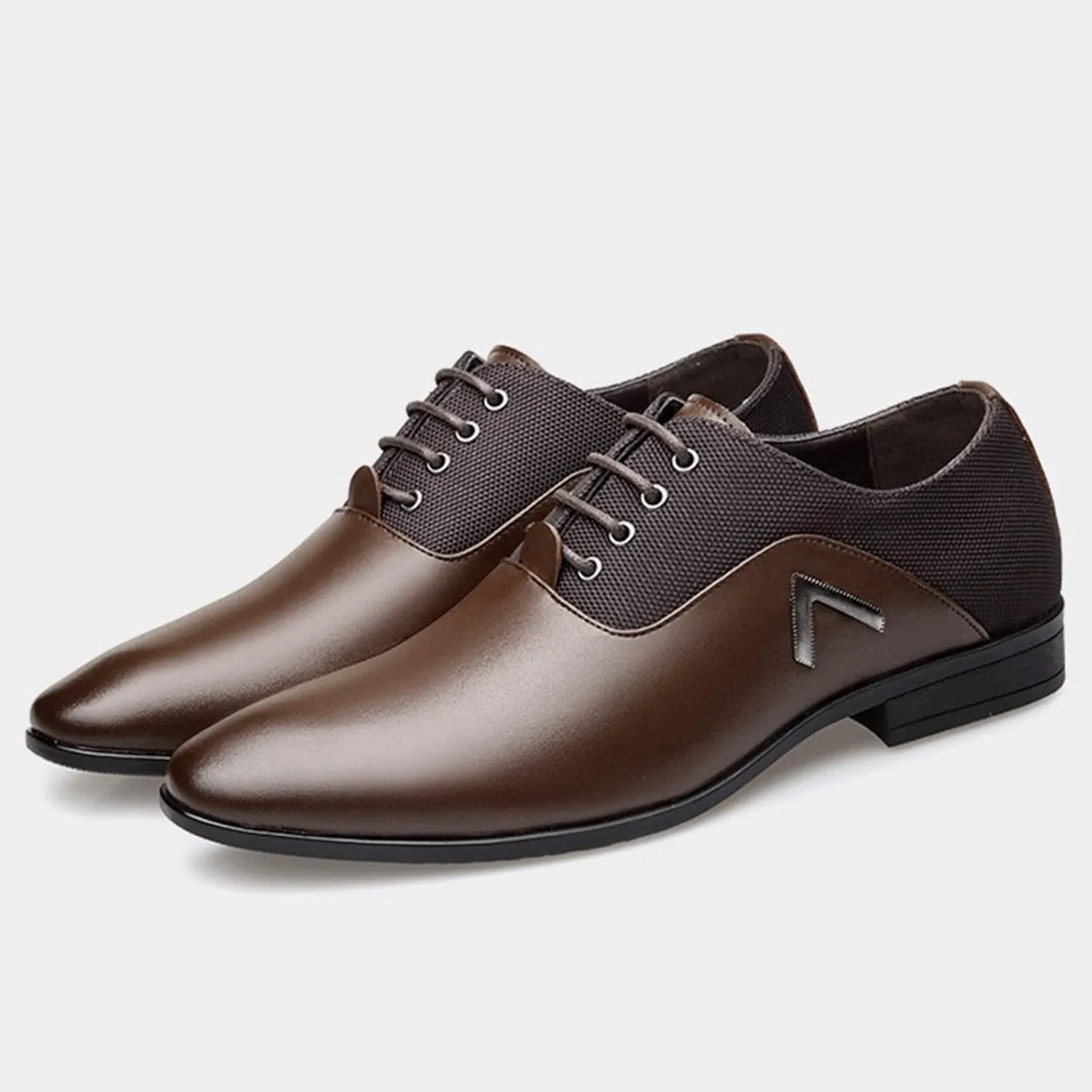 Casual Plain Toe Oxfords Men Classic Retro Oxfords Non Slip Low Heel Dress Derby Shoes Men Business Formal Shoes Matte Leather Dress Shoe Comfortable Work Office Shoe Elegant Suit Footwear