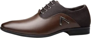 Casual Plain Toe Oxfords Men Classic Retro Oxfords Non Slip Low Heel Dress Derby Shoes Men Business Formal Shoes Matte Leather Dress Shoe Comfortable Work Office Shoe Elegant Suit Footwear
