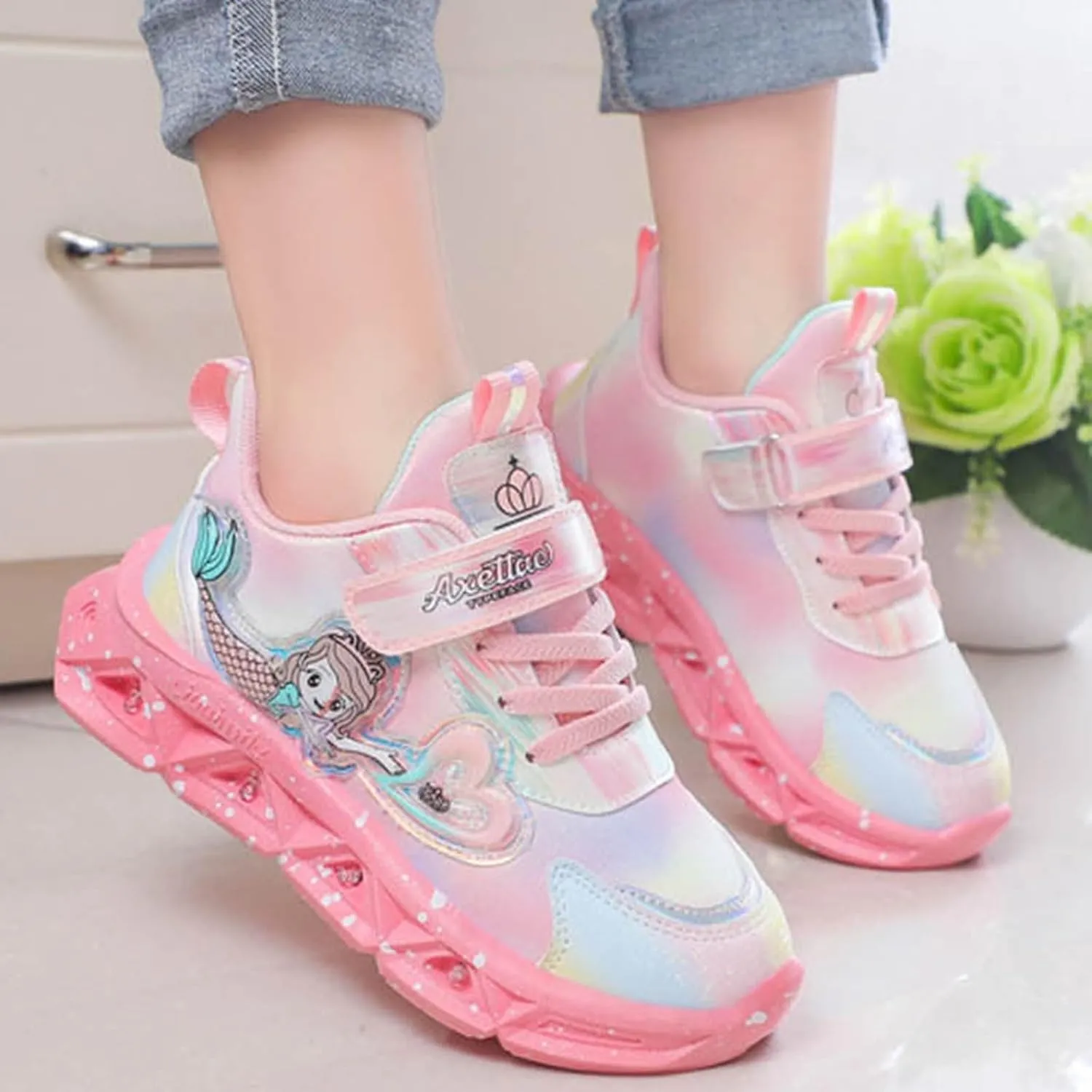 Cathalem LED Light Up Tennis Shoes for Boys Girls Kids Walking Shoes for Toddler Fashion Casual Non-Slip Shoes