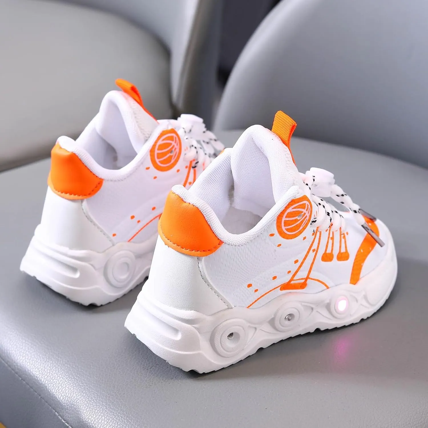 Cathalem Toddler Children Boys Girls Led Tennis Shoes Kids Mesh Letter Led Light Up Running Shoes Sneakers for 1-6 Years Old