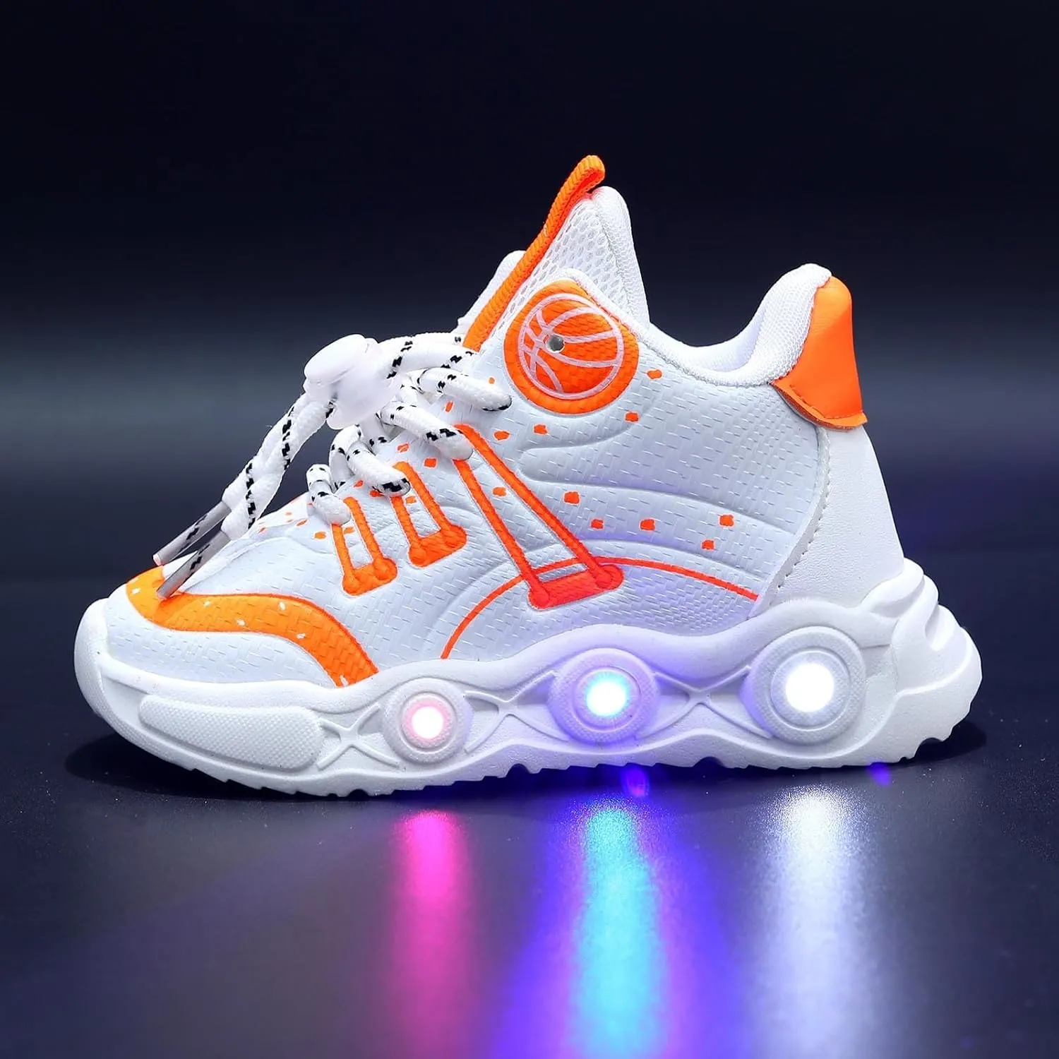 Cathalem Toddler Children Boys Girls Led Tennis Shoes Kids Mesh Letter Led Light Up Running Shoes Sneakers for 1-6 Years Old
