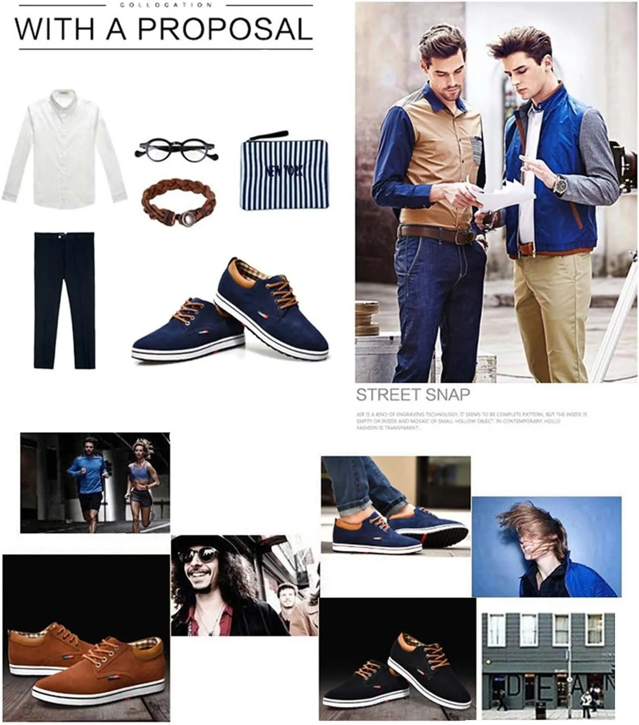 CERYTHRINA Men's Taller Height Increasing Elevator Shoes 2.36'' Lace-up Flannelette Cowhide Leather Dress Shoes