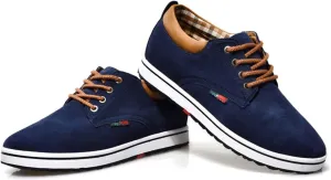 CERYTHRINA Men's Taller Height Increasing Elevator Shoes 2.36'' Lace-up Flannelette Cowhide Leather Dress Shoes