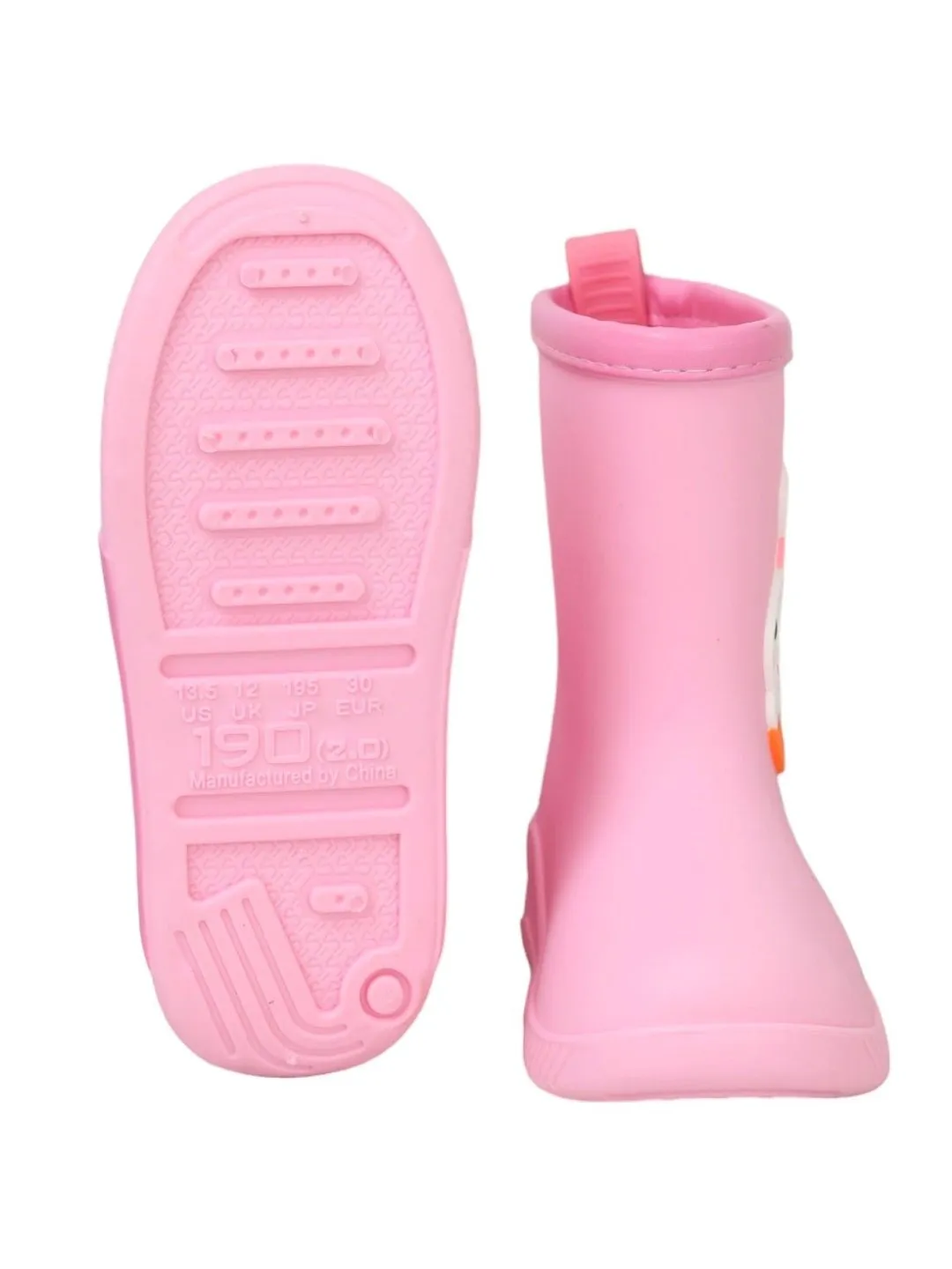Cheerful Pink Bunny Rain Boots For Girls