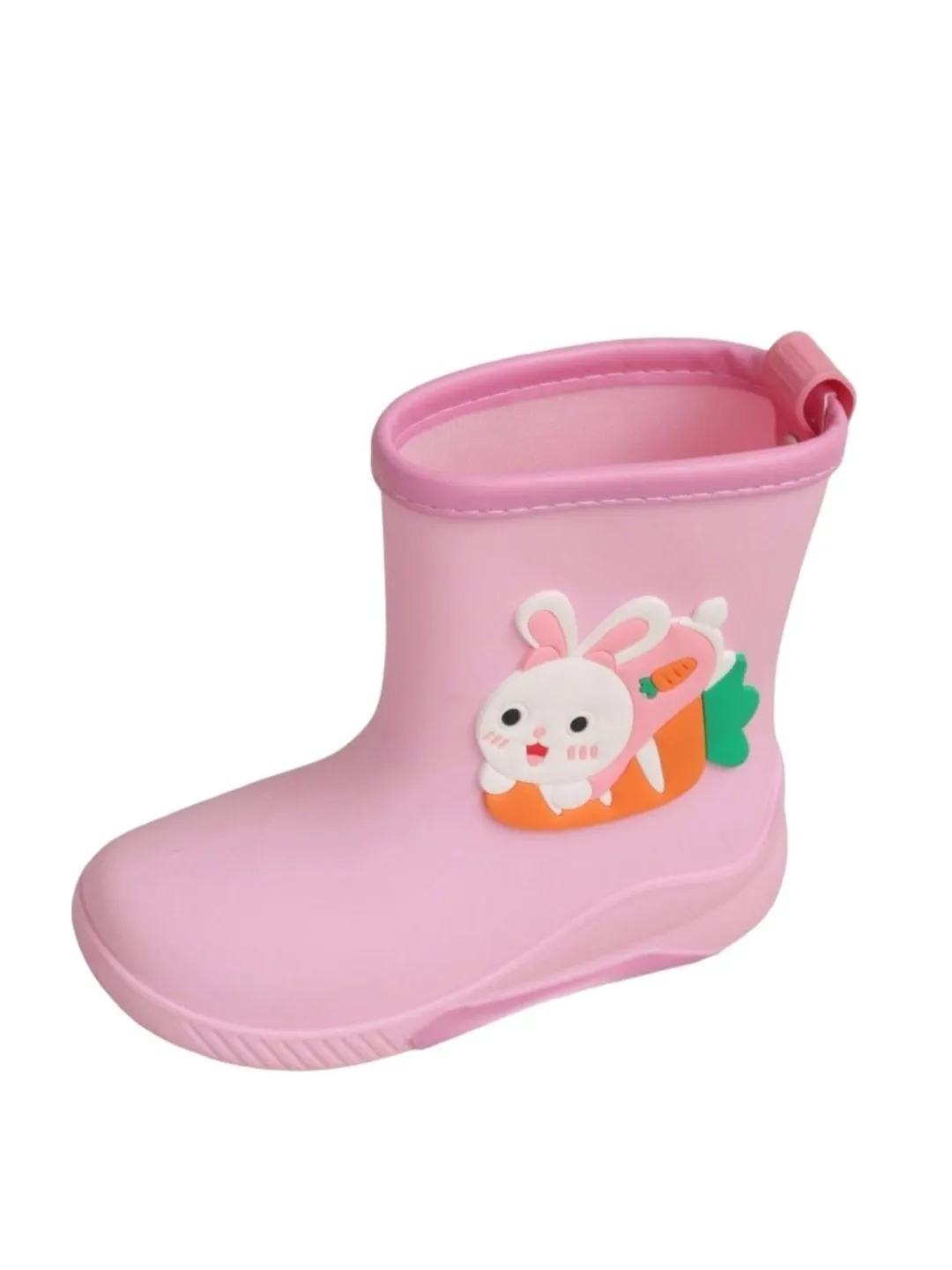 Cheerful Pink Bunny Rain Boots For Girls