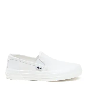 Cheery White Slip-On Plimsoll Trainers