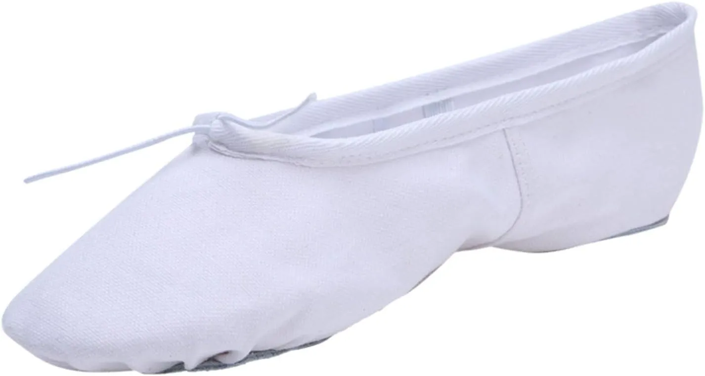 Children Casual Shoes Dance Sole Canvas Elastic Band Girls Split Flats Shoes Gymnastics Ballet Shoes Baby Shoes