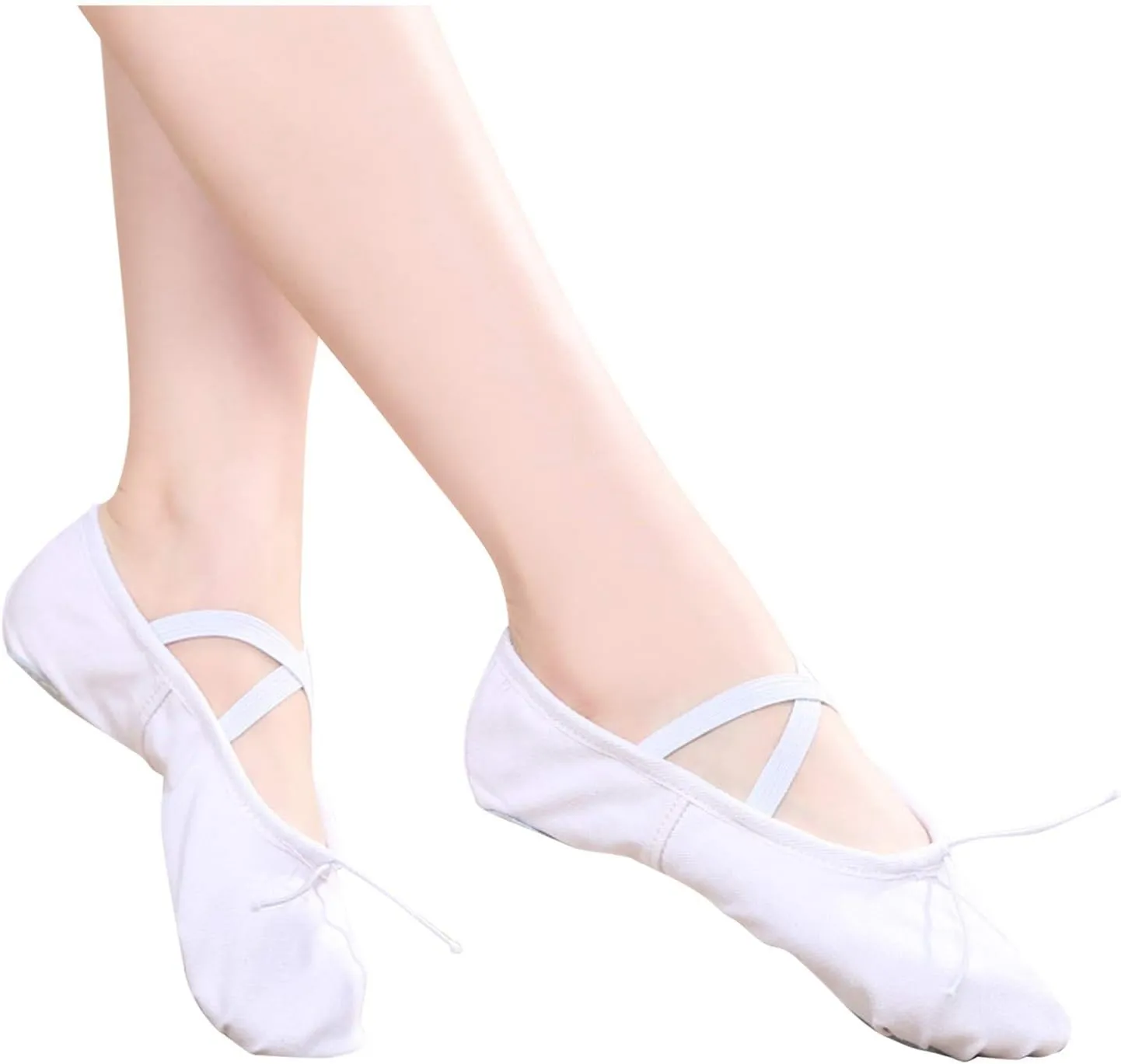 Children Casual Shoes Dance Sole Canvas Elastic Band Girls Split Flats Shoes Gymnastics Ballet Shoes Baby Shoes