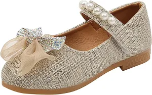 Children Flat Heels Princess Shoes Kids Sandals Comfortable Soft Soles Leather Shoes Baby Girls Toddler Girls Size 9 (Gold, 36 Big Kids)