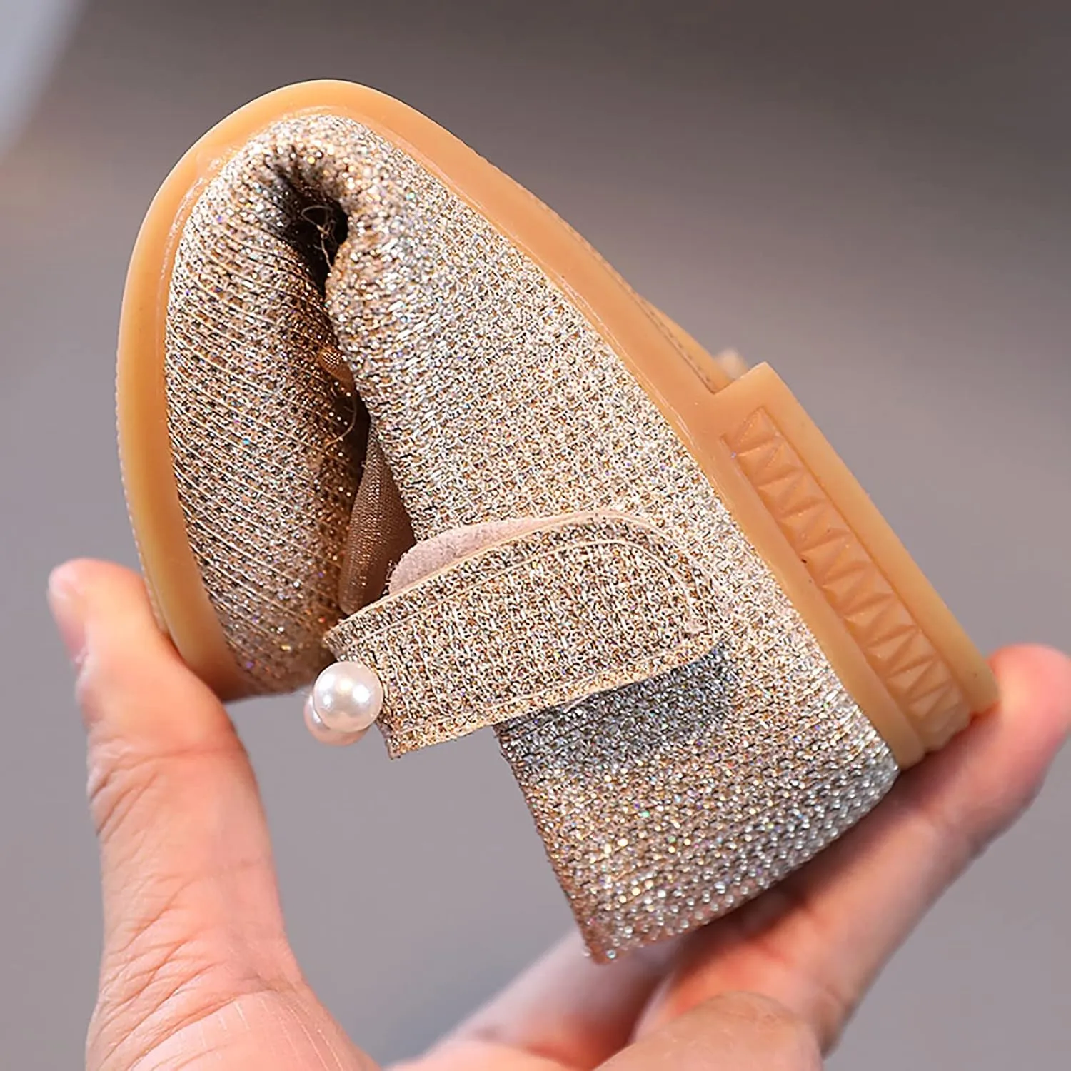 Children Flat Heels Princess Shoes Kids Sandals Comfortable Soft Soles Leather Shoes Baby Girls Toddler Girls Size 9 (Gold, 36 Big Kids)