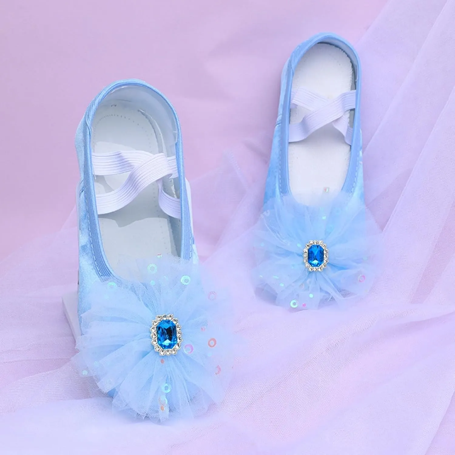 Children Shoes Dance Shoes Ballet Performances Diamond Lace Yoga for for Children Size 12 Girls Sneakers