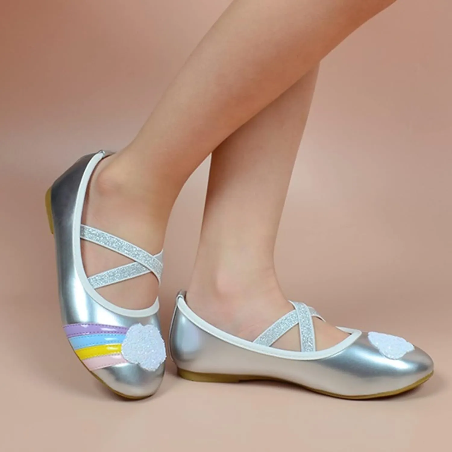 Children Shoes Flat Shoes Shoes with Sequins Bowknot Girls Dancing Shoes Baiyun Flat Shoes Kid Sneaker
