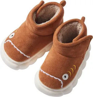 Children Snow Boots for Boys and Girls Cute Plush Girls Boots Wide Width Girls Flat Ankle Boots