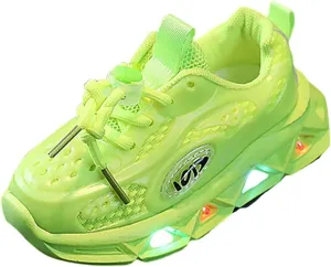 Childrens Toddler Glitter Sneakers Baby Boys Girls First Walking Running Sport Shoes Lace Breathable Sequins Sneakers