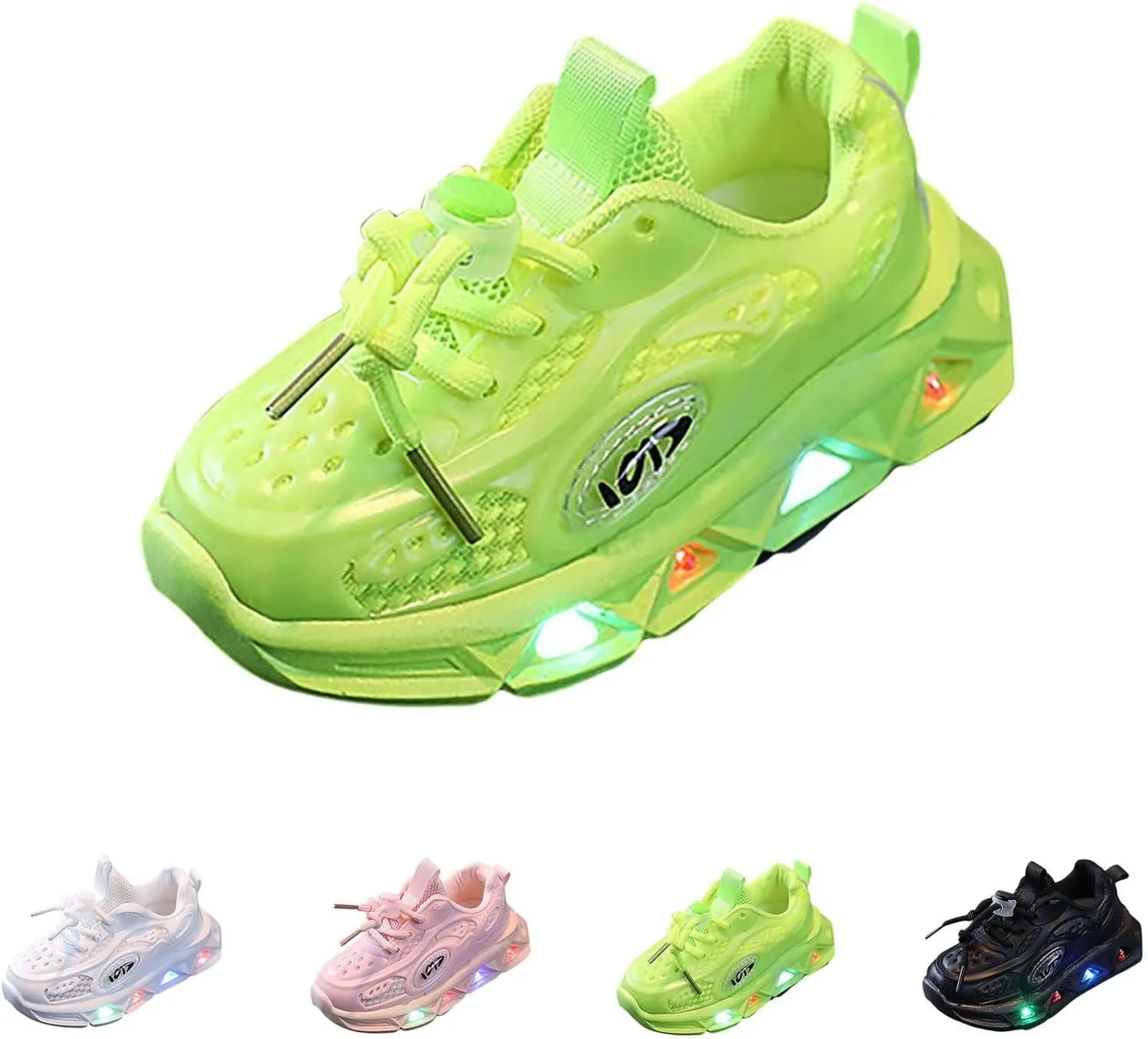 Childrens Toddler Glitter Sneakers Baby Boys Girls First Walking Running Sport Shoes Lace Breathable Sequins Sneakers
