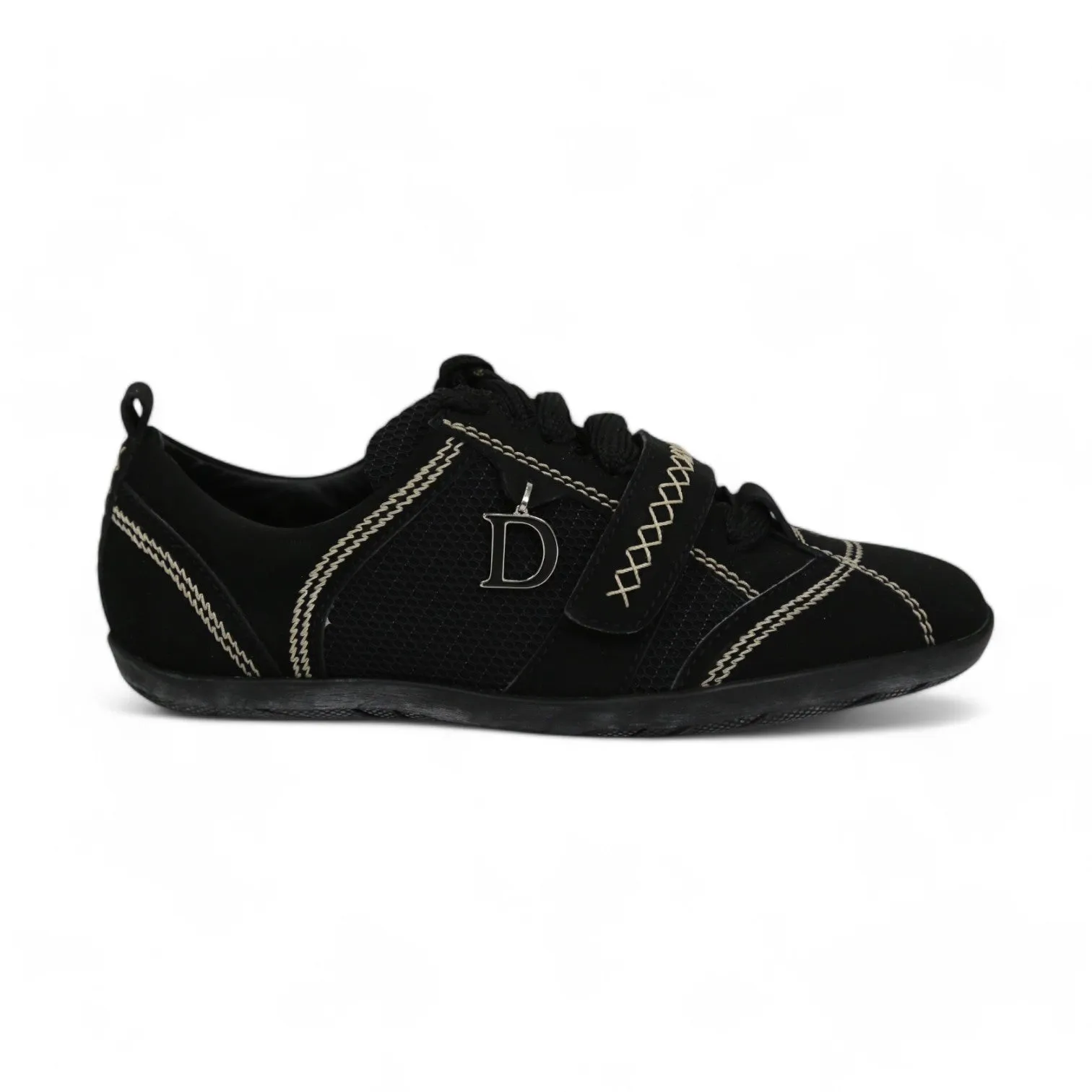 Christian Dior Women's Shoes Black Fabric Sport Sneakers (CDW16)