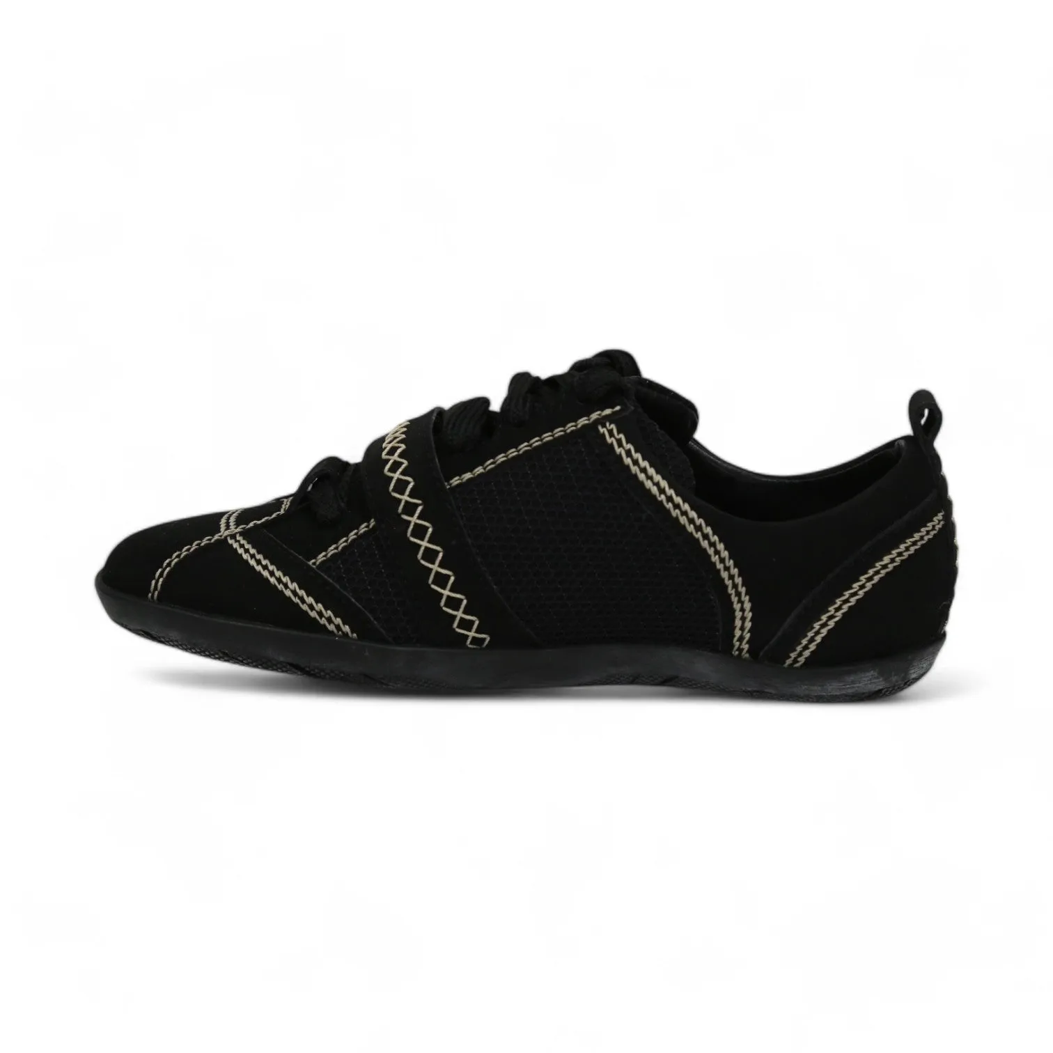 Christian Dior Women's Shoes Black Fabric Sport Sneakers (CDW16)