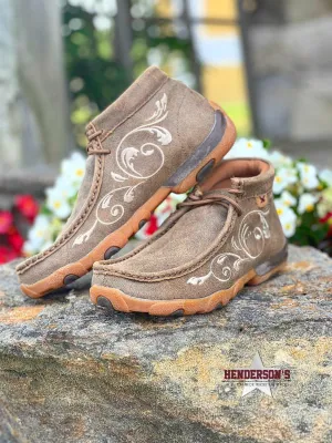 Chukka Driving Moc by Twisted X ~ Ivory Scroll