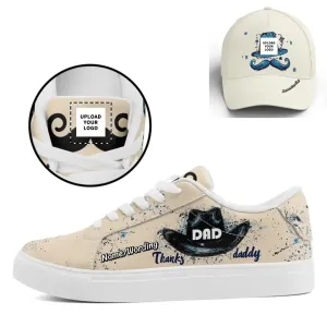 Client Gifts,Personalized Combo Offer for Father's Day, Custom Comfortable Casual Shoes and Stylish Hat, Dad's Gift