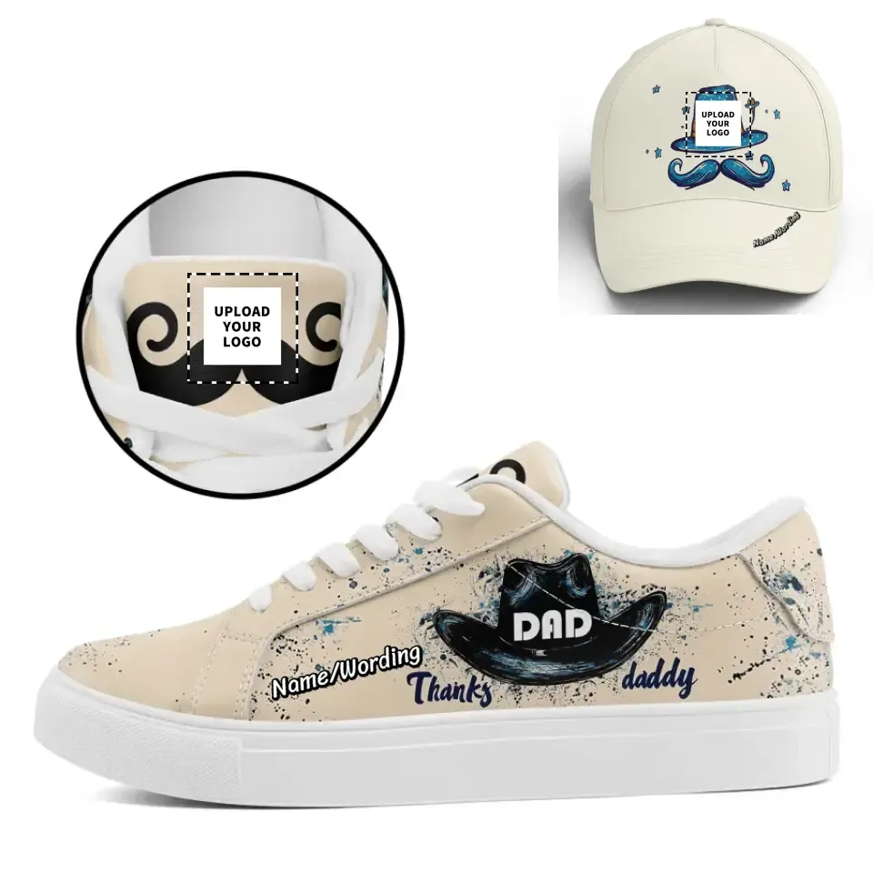 Client Gifts,Personalized Combo Offer for Father's Day, Custom Comfortable Casual Shoes and Stylish Hat, Dad's Gift