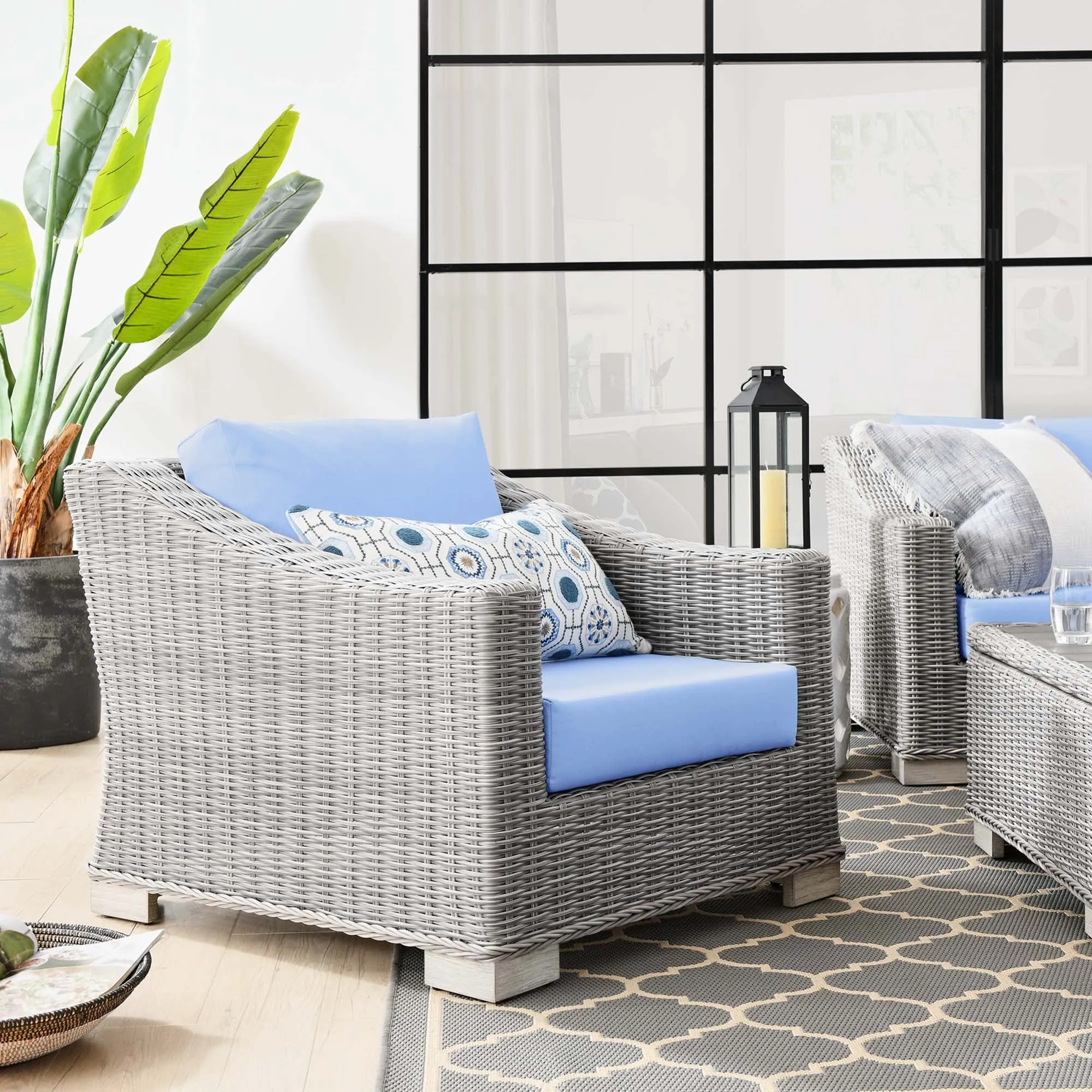 Conway Outdoor Patio Wicker Rattan Armchair by Modway