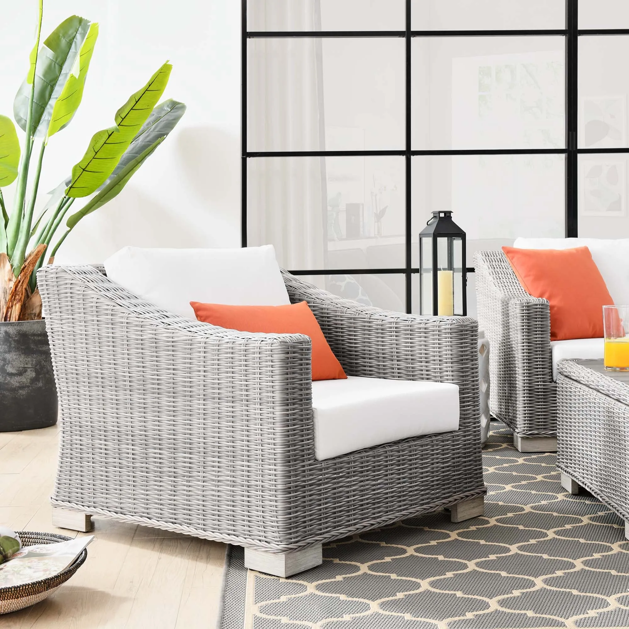 Conway Outdoor Patio Wicker Rattan Armchair by Modway