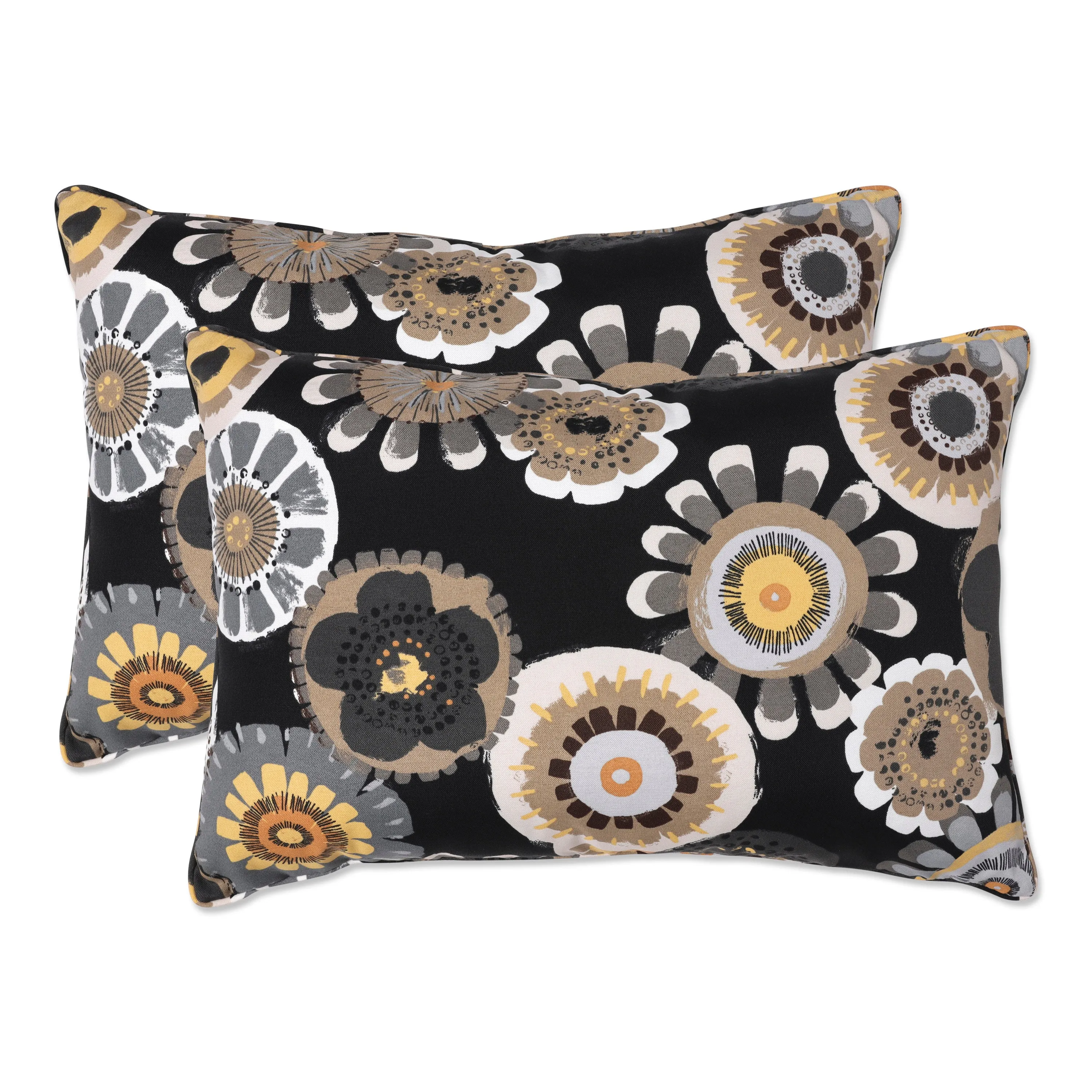 Crosby Ebony Oversized Rectangle Throw Pillow (Set Of 2)