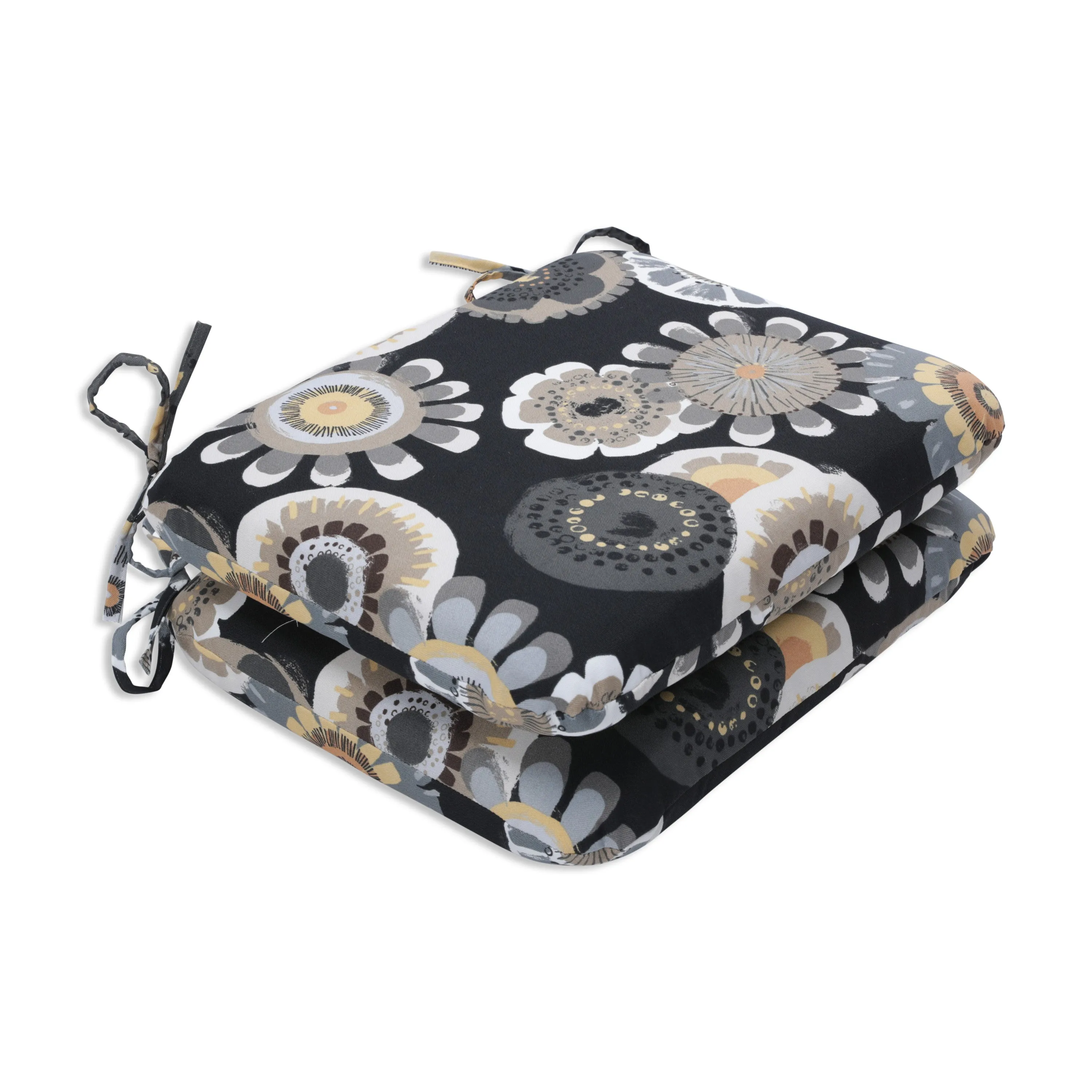 Crosby Ebony Rounded Corners Seat Cushion (Set Of 2)