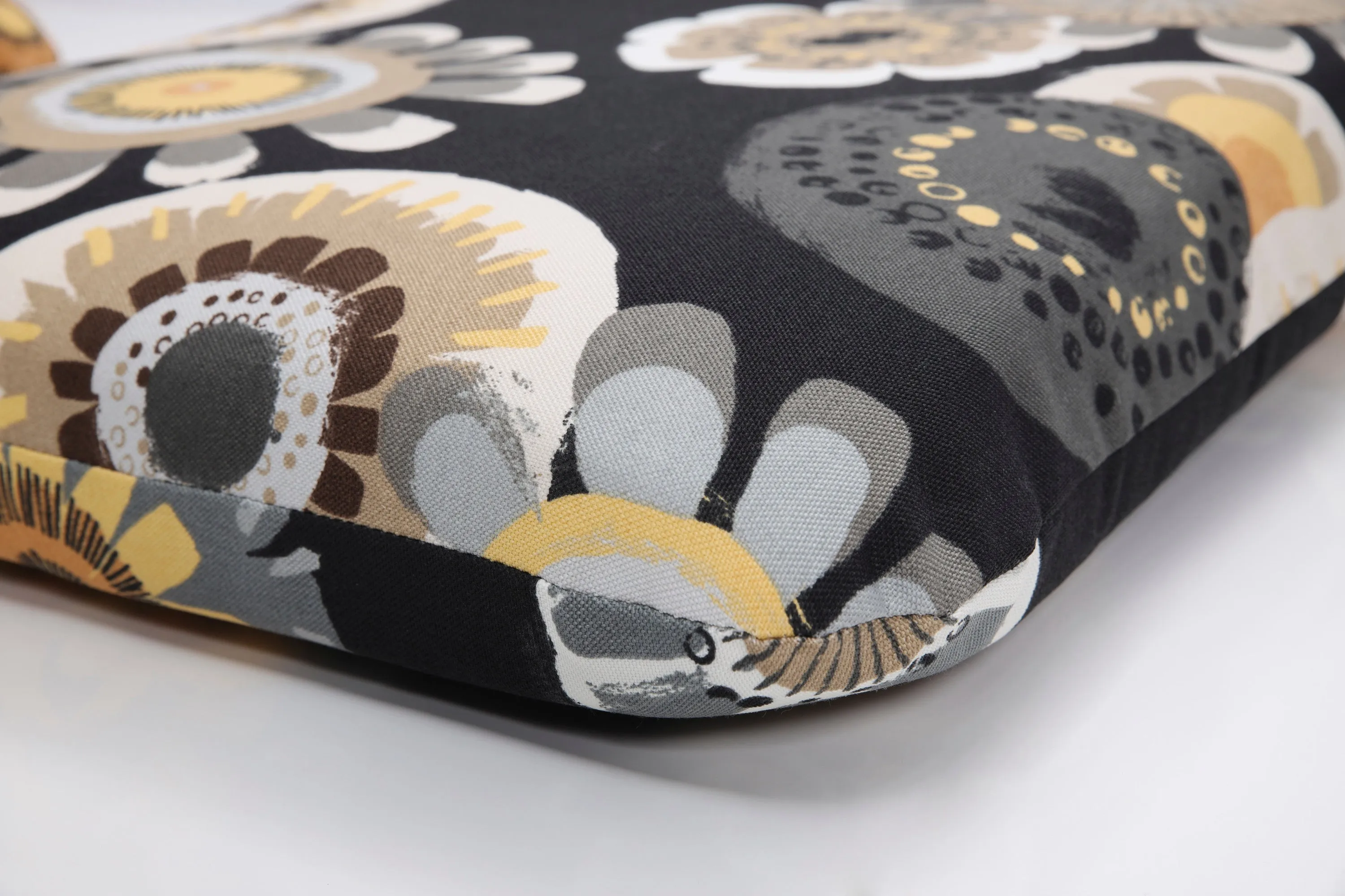 Crosby Ebony Rounded Corners Seat Cushion (Set Of 2)